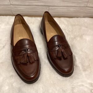 Men's Brown Leather Tassel Loafers Deerskin